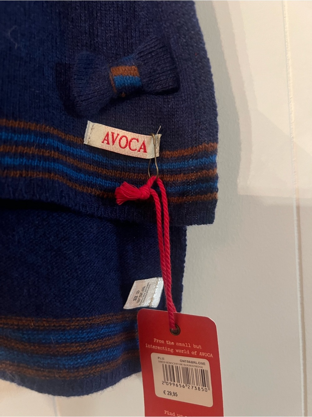 Avoca Ireland Navy Wool Scarf